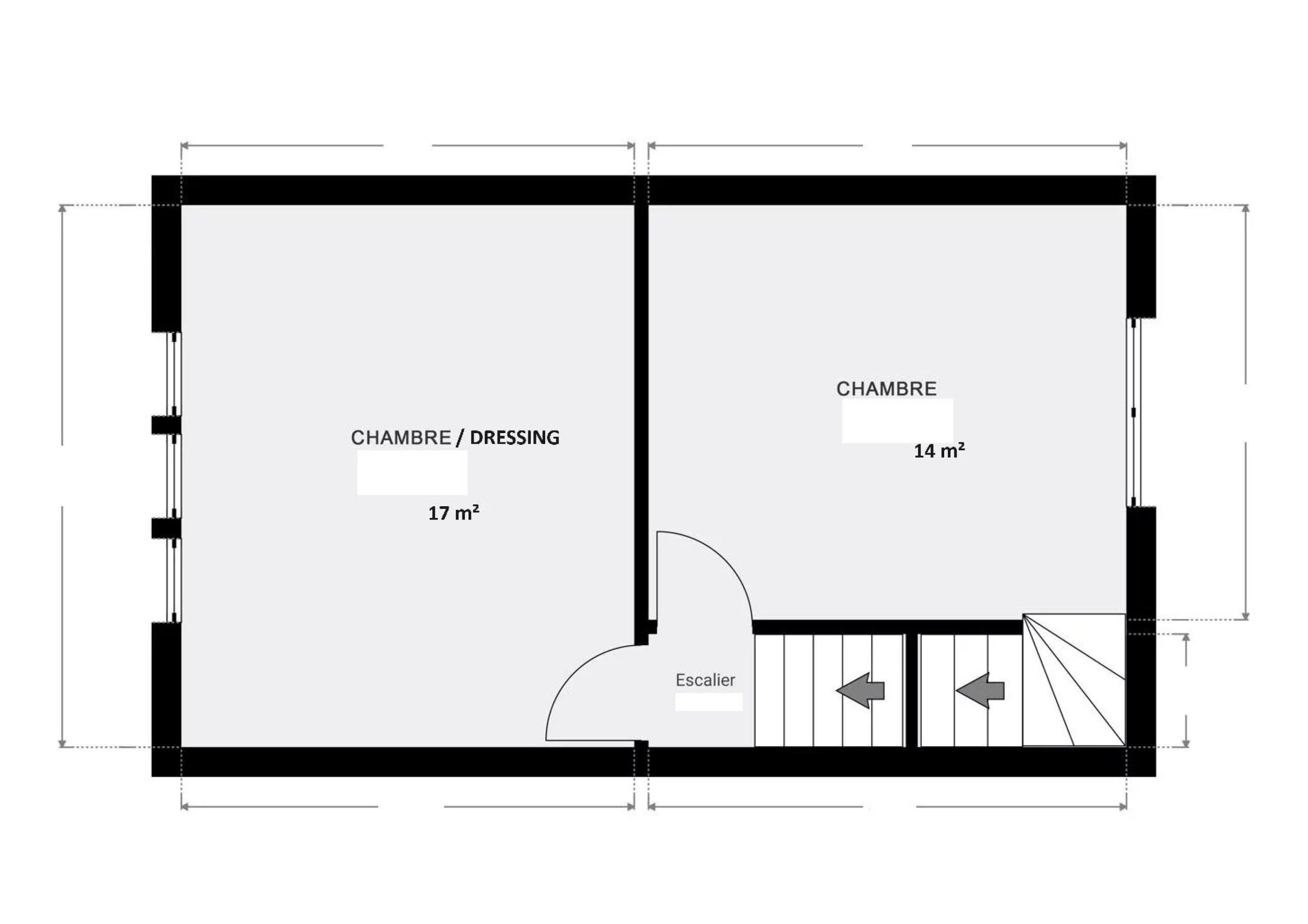 Maison semi mitoyenne, 3/4 Chambres, jardin, garage, parking