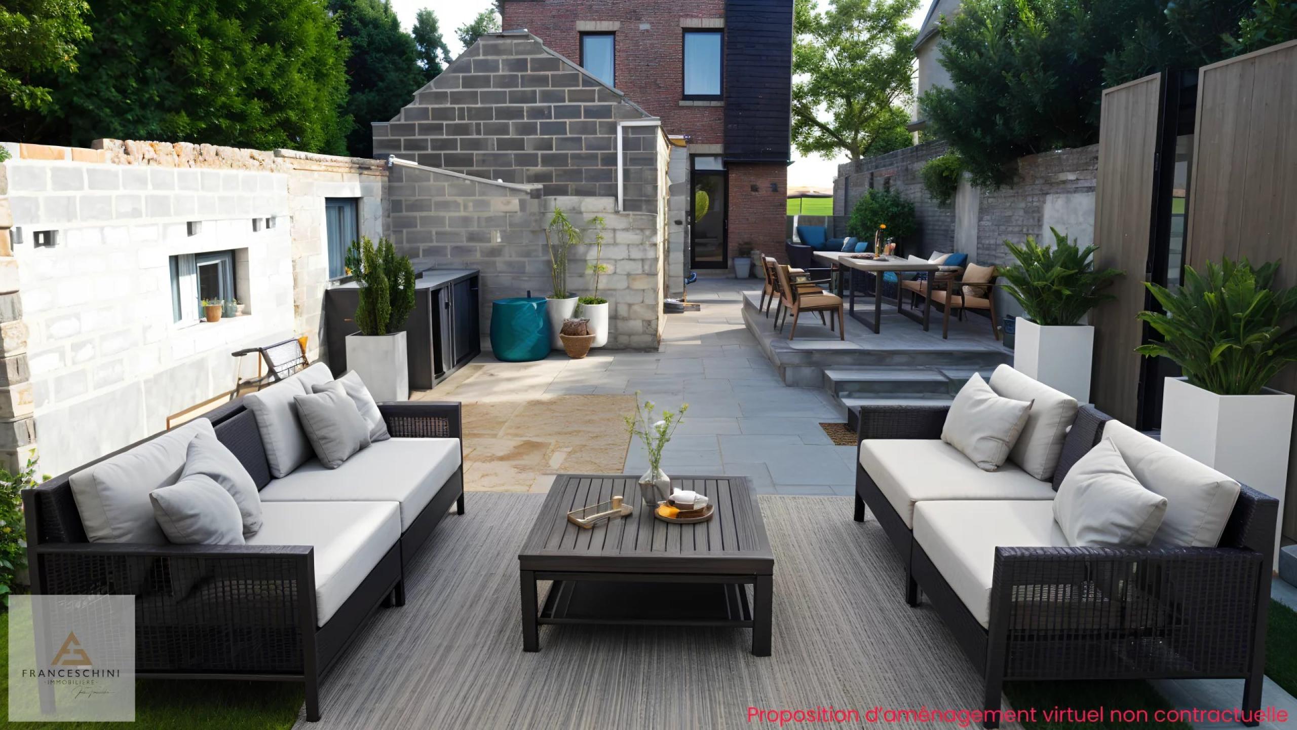 Maison 4 facades, 3 chambres et jardin