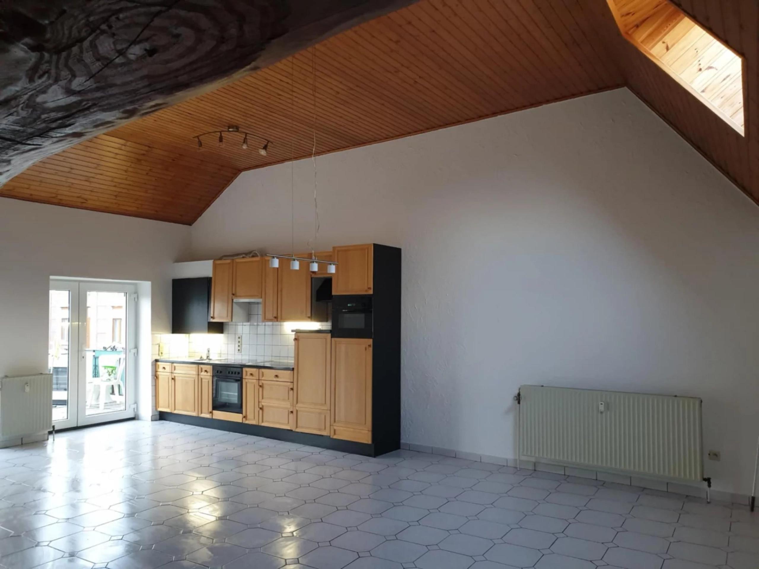HOUTAIN : Ensemble immobilier: Maison 4ch avec jardin, surface commerciale, 3 appartements, terrain.