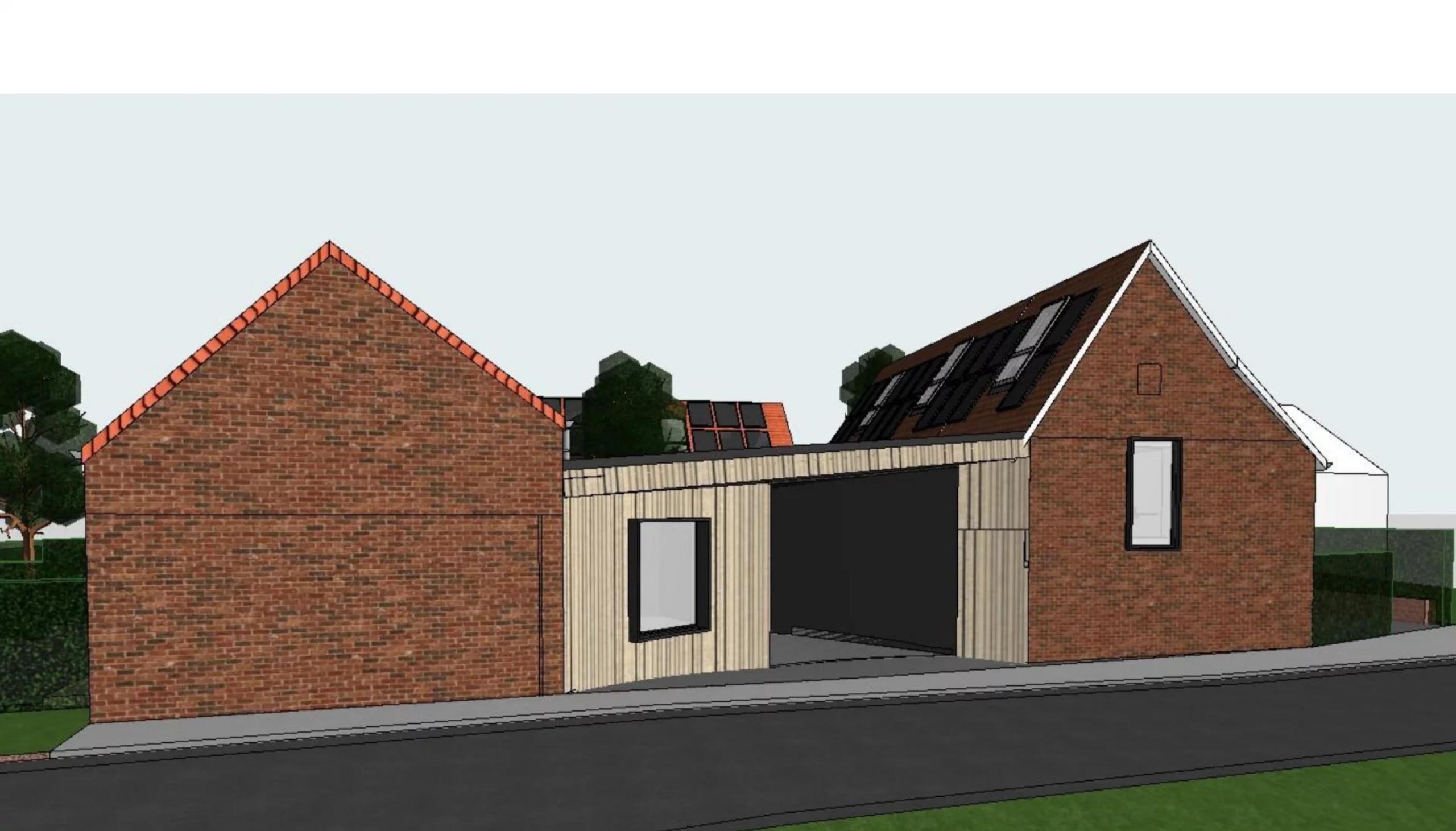 Ferme avec projet pour 9 duplex