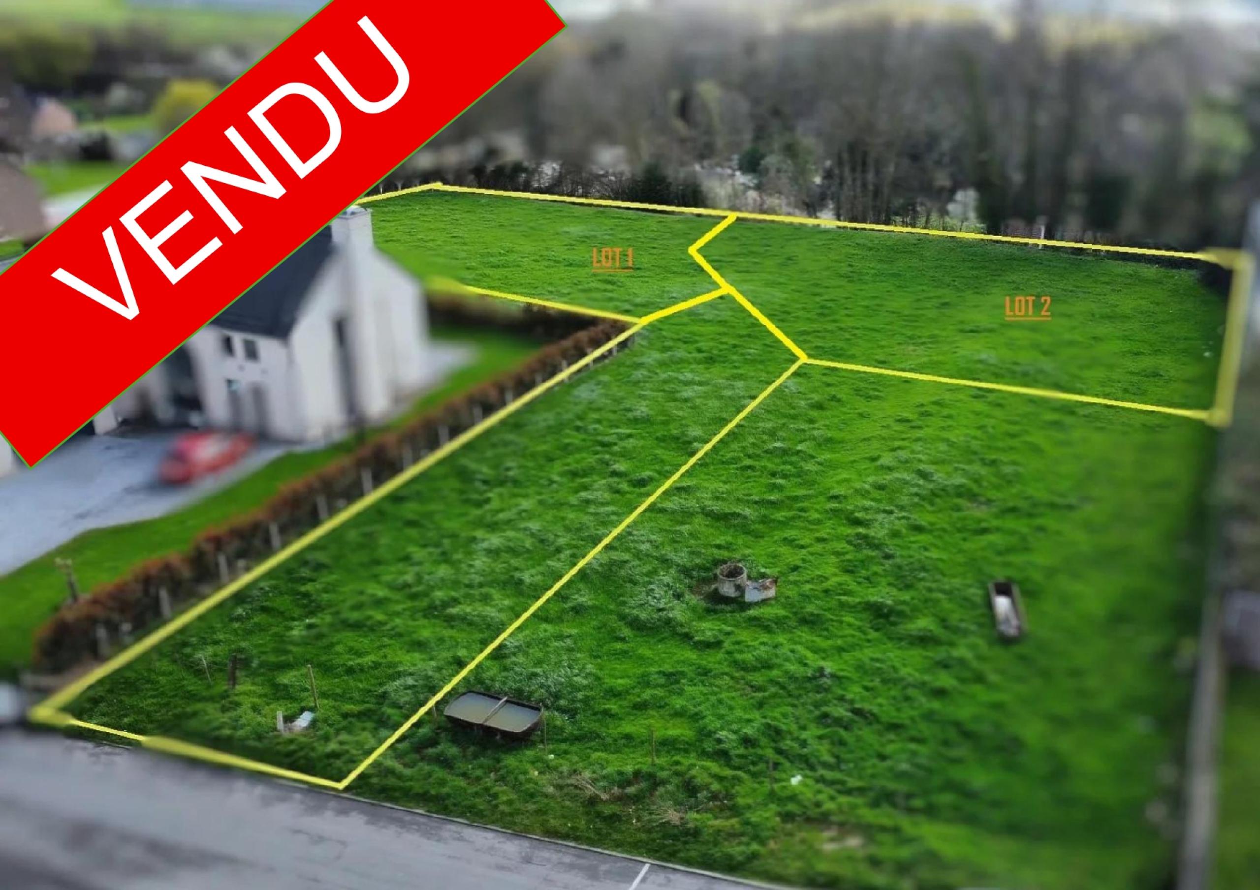 Parcelle de terrain de +/- 1500 m²
