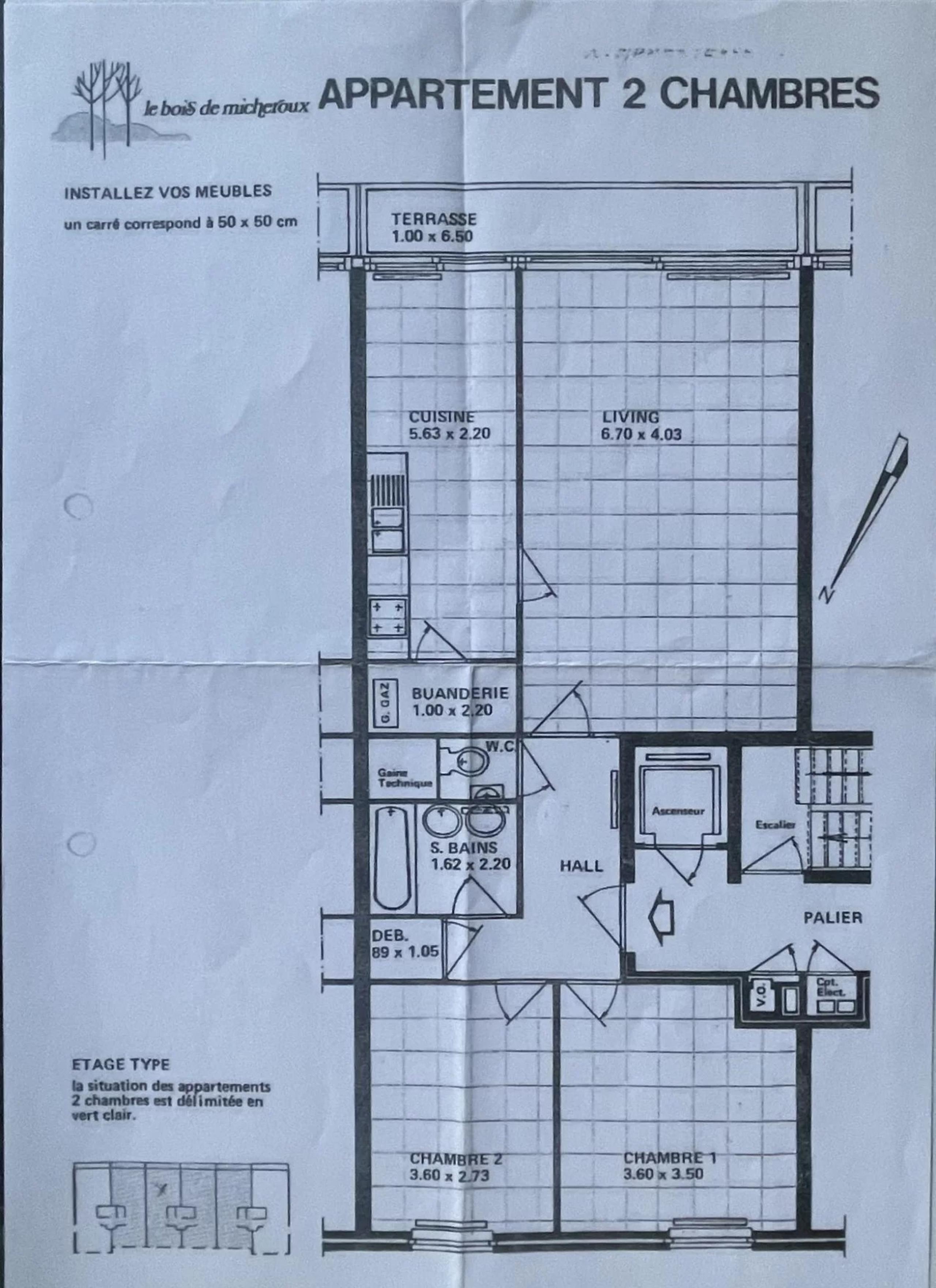 Loué ! Appartement 2 chambres avec terrasse