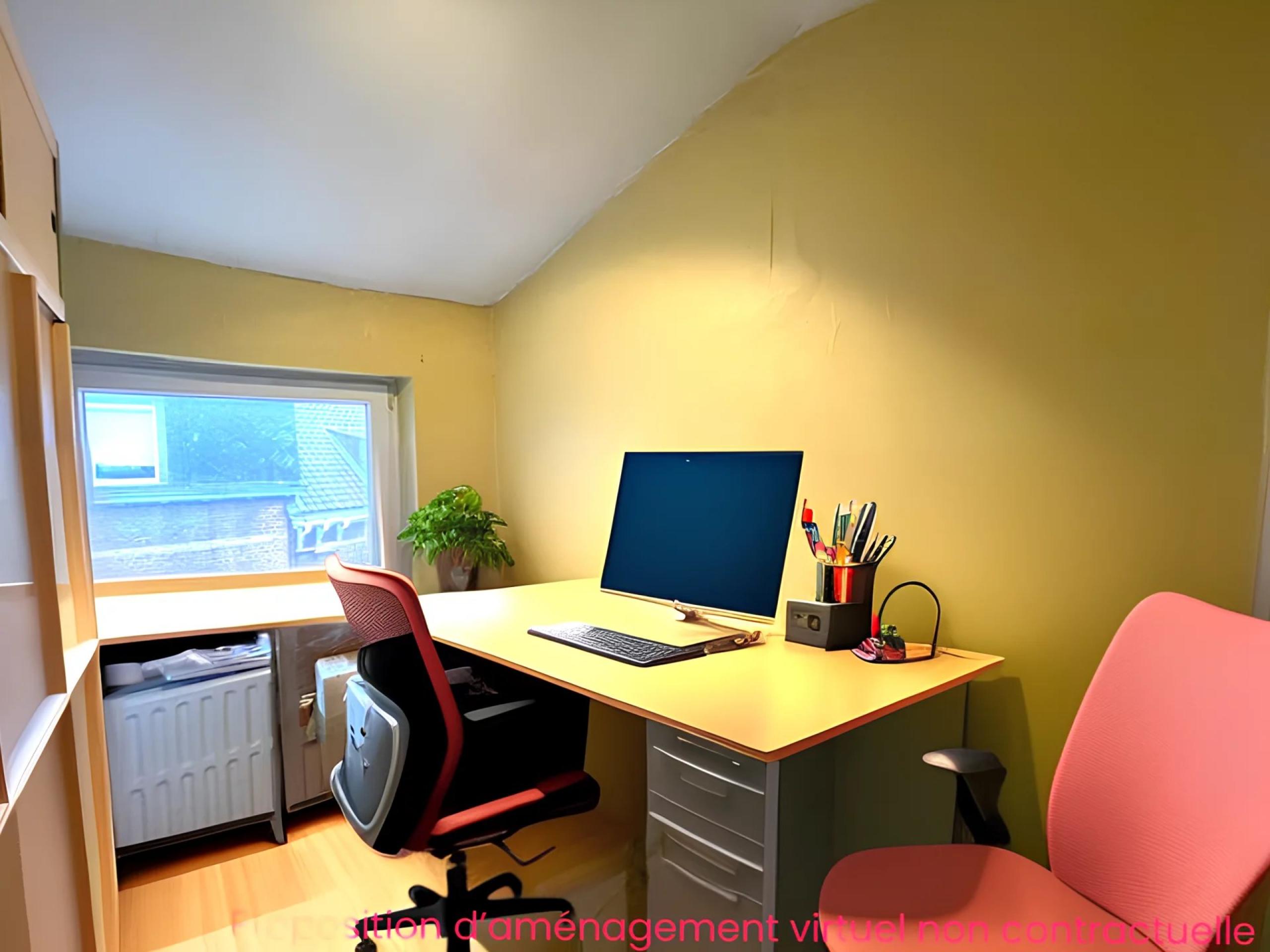 Loué ! Appartement 1 chambre avec bureau et terrasse