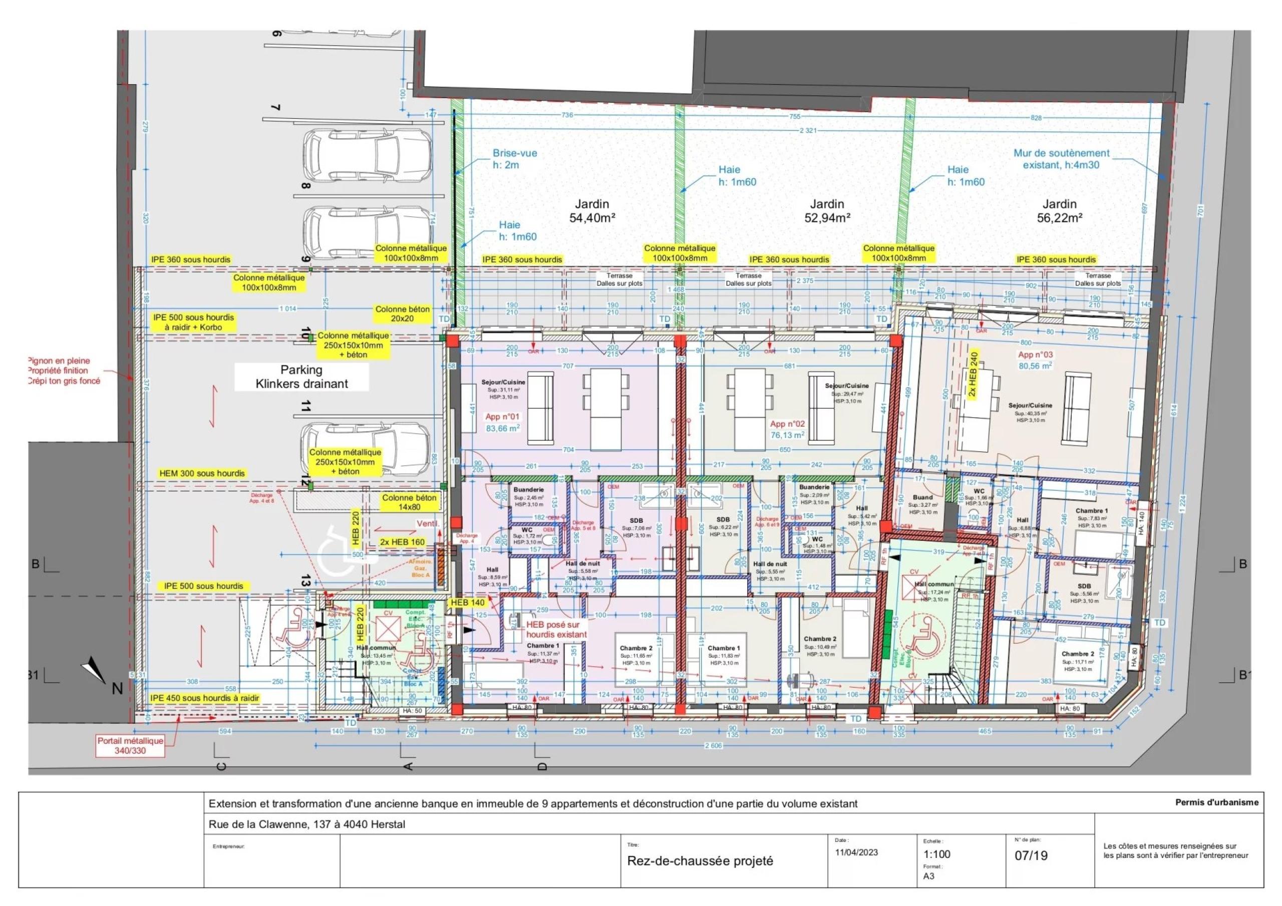 Immeuble gros œuvre fermé  comprenant 9 lots