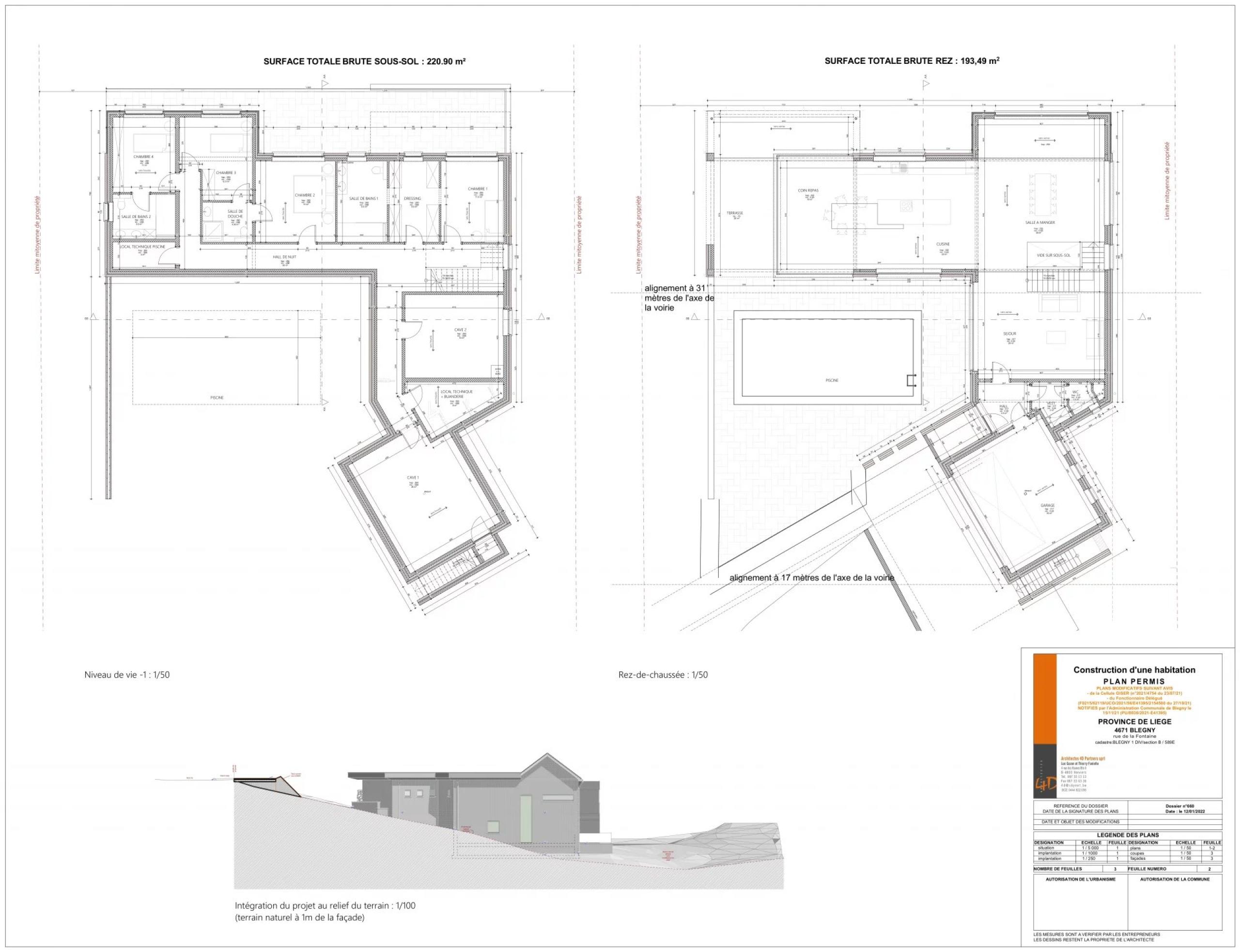 Superbe projet de type villa Américaine avec piscine