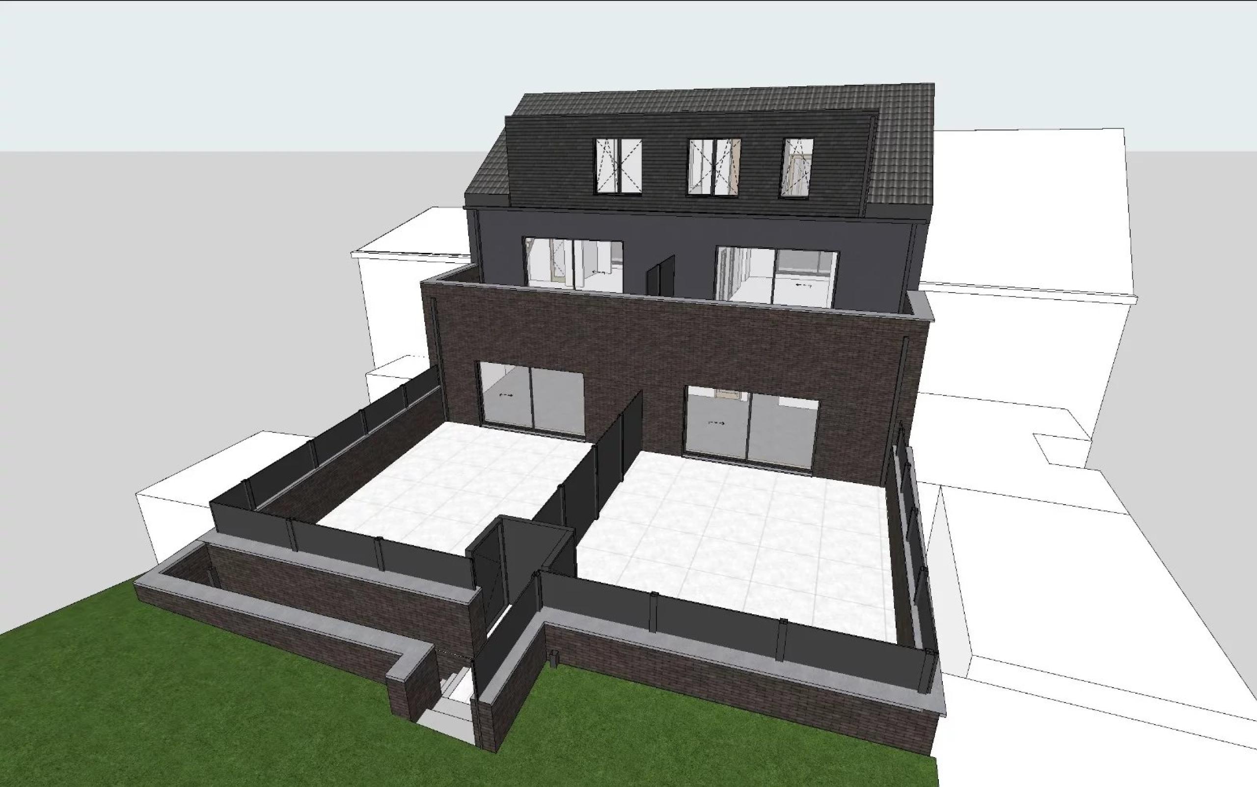 Gros œuvre ouvert de 4 lots, terrasses, et parking