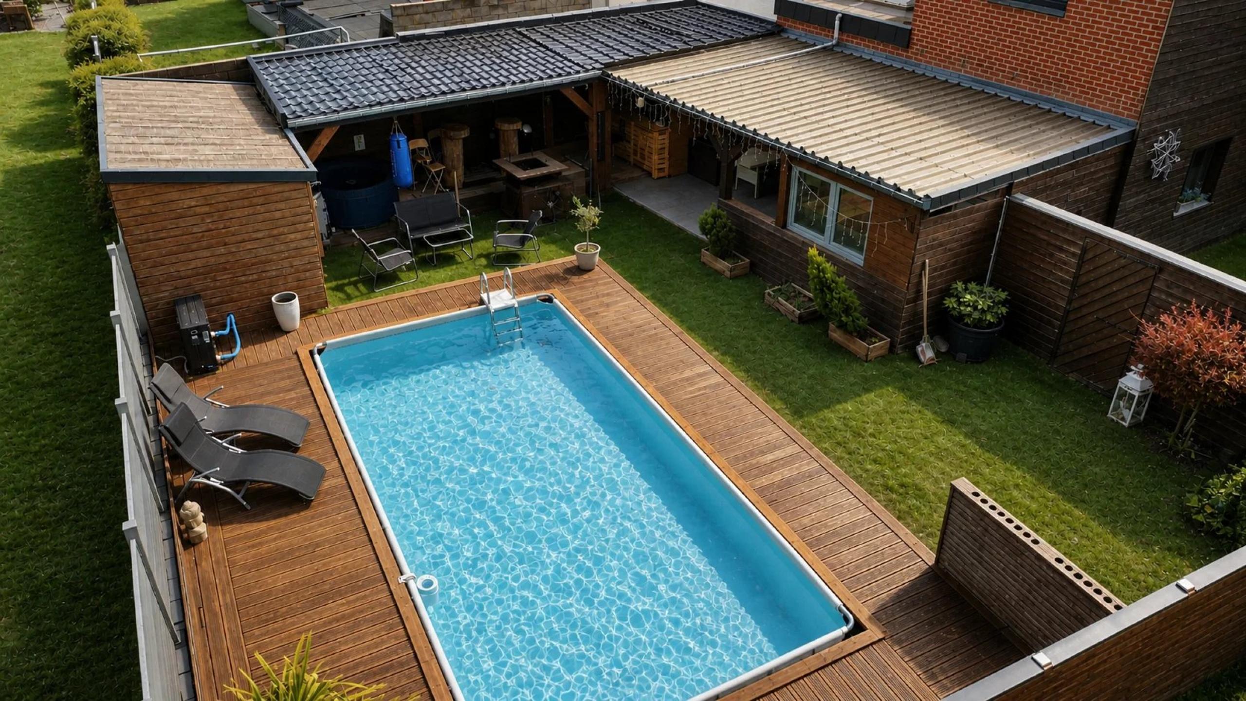 Maison 2/3chambres ,piscine, garage, appartement