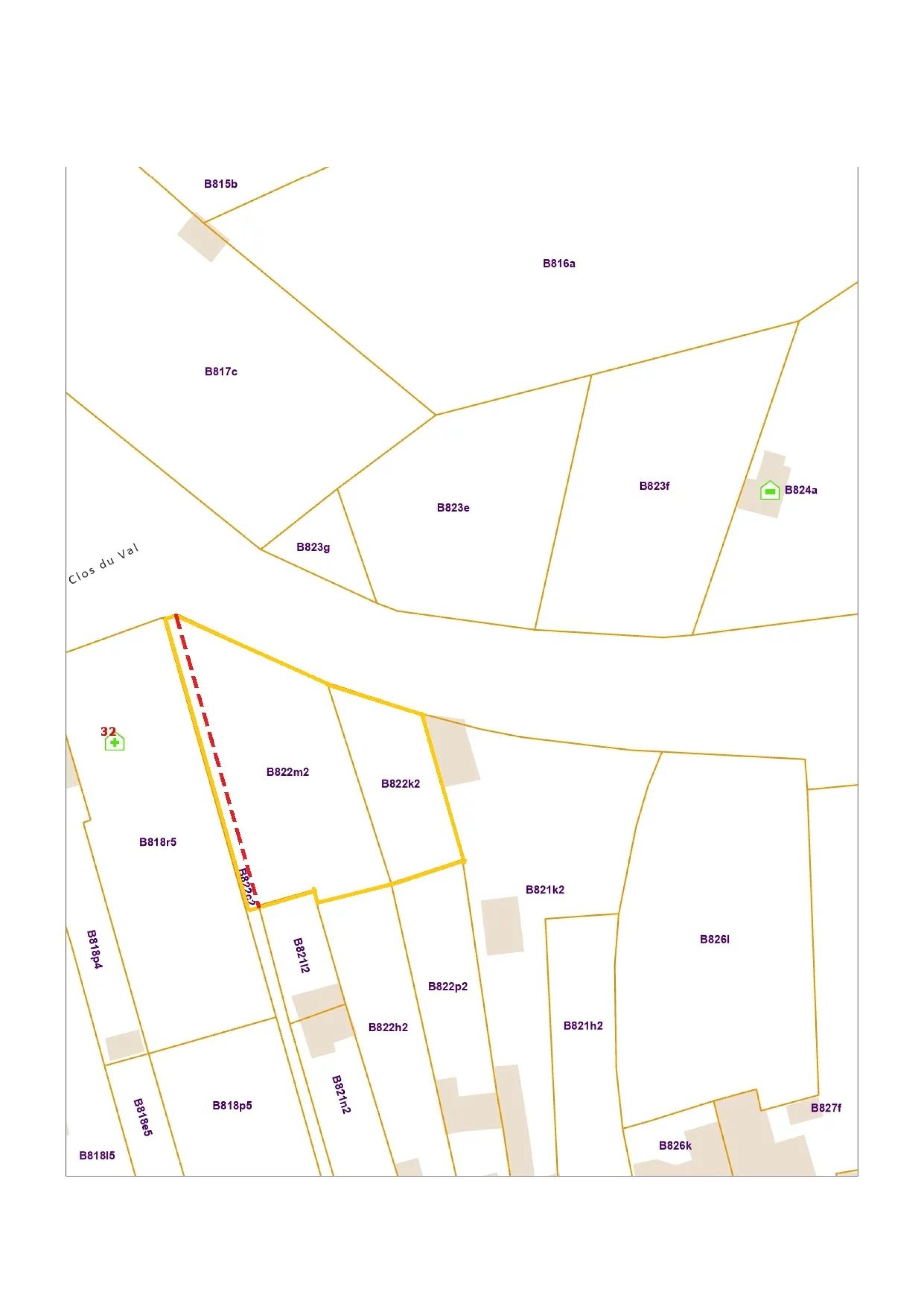 Belle parcelle de terrain plat d’environ 632 m²